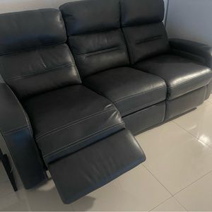 Leader power recliner sofa  in gray color